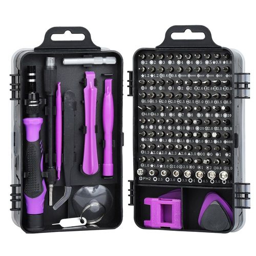 Multi-purpose watch and mobile phone disassembly and repair screwdriver screwdriver tool 115-in-1 carbon steel screwdriver Silk knife set