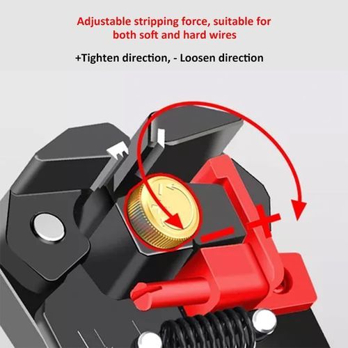 Mythco Self Adjusting Wire Stripper, Black-Red