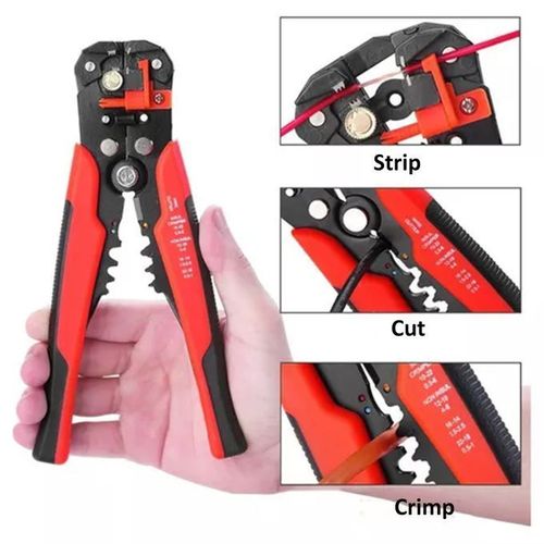 Mythco Self Adjusting Wire Stripper, Black-Red