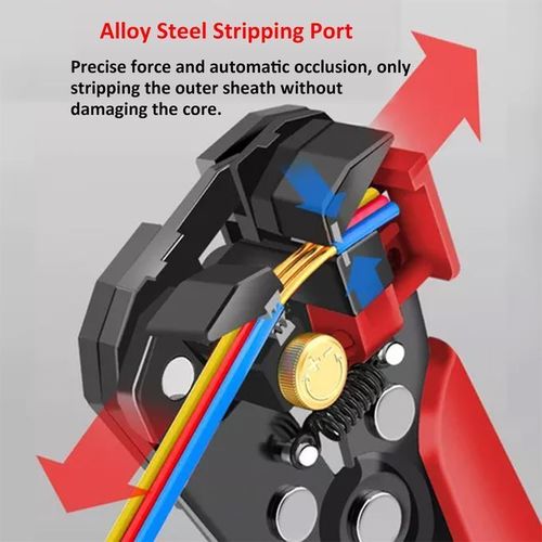 Mythco Self Adjusting Wire Stripper, Black-Red
