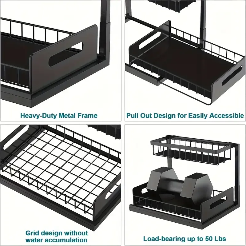 2pcs set Kitchen Storage Rack Sink Sorting And Storage