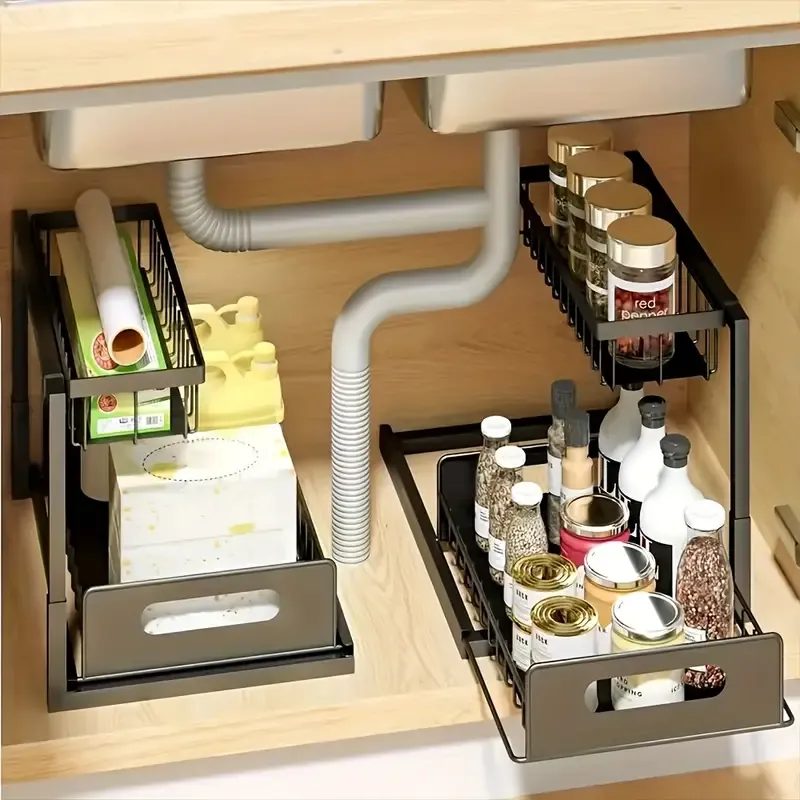 2pcs set Kitchen Storage Rack Sink Sorting And Storage