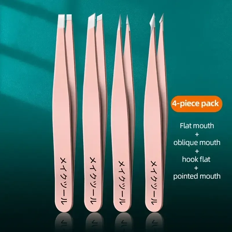 4pcs Precision Stainless Steel Tweezers