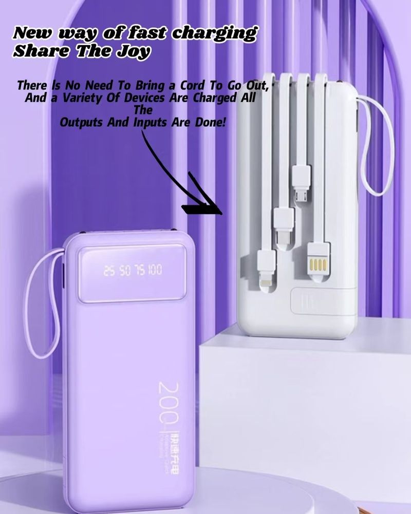 ⚡️⚡️Multi-functional fast Power Bank 20000mah
