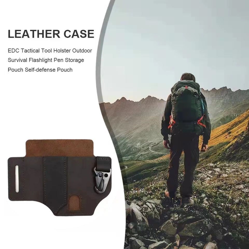 Cowhide leather owl buckle tactical multi-function belt cover