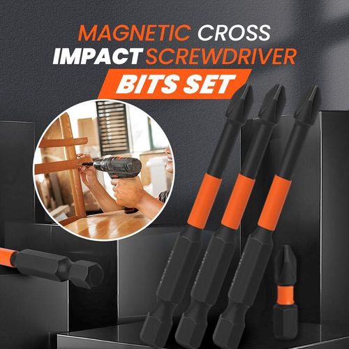 6pcs Magnetic Cross Impact Screwdriver Bits Set