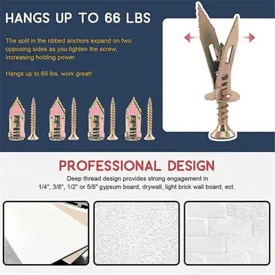 （12*30 tubes + 4*30 nails）🔥100PCS(With screws100)❤️‍🔥Expansion Screws