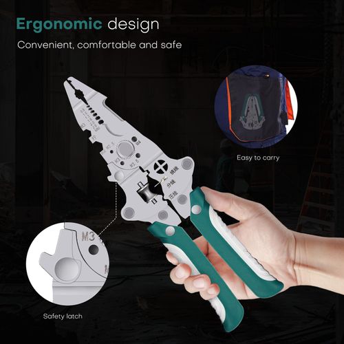 Multitool Cable Wire Stripper Cutters Crimper Pliers 18 In 1 Foldable Multifunctional Electrician Tool