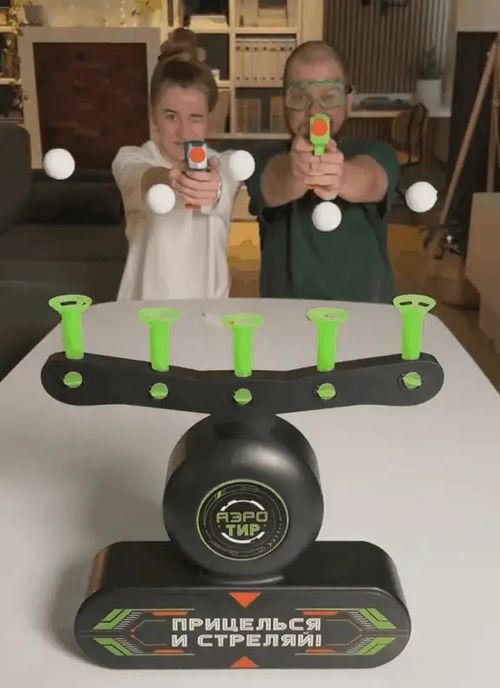 Glow-in-the-Dark Shooting Target Practice Kids Shooting Toy Gun Set