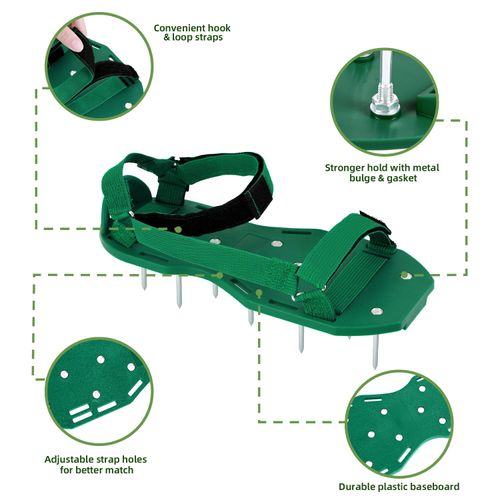 Ohuhu Lawn Aerator Shoes with Hook & Loop Straps