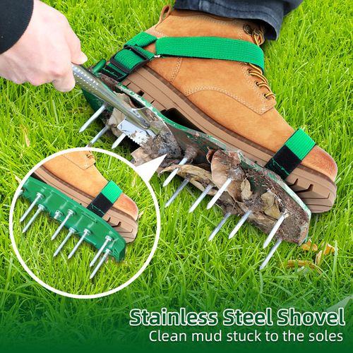 Ohuhu Lawn Aerator Shoes with Hook & Loop Straps