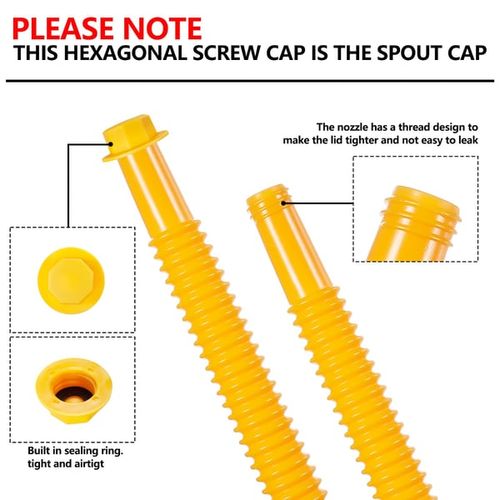 Upgraded Replacement Gas Can Spout with Flexible Nozzle, Fit for Most 1 2 5 10 Gal Can