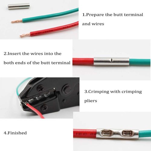 150 Pcs Non Insulated Butt Connectors