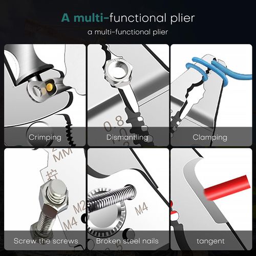 Multitool Cable Wire Stripper Cutters Crimper Pliers 18 In 1 Foldable Multifunctional Electrician Tool