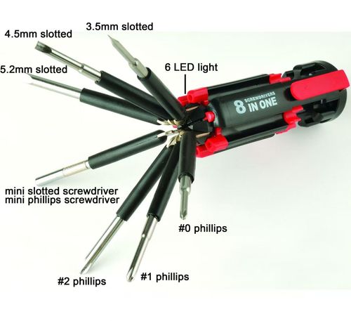 🔥Last Day 49% OFF8-in-1 Multi-Function Screwdriver Set with 6 LED Flashlights