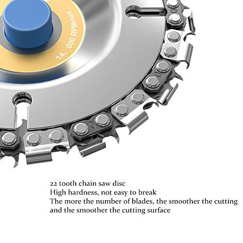 🔥Last Day 49% OFF 4 Inch 22 Tooth Angle Grinder Dedicated Chain Disc Woodwork Carving Chain Saw Disc Angle Grinding Disc Slotting Saw Blade Tool