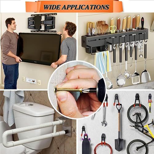 100pcs Tree Shaped Steel Wall Anchor with Screws for Hollow Wall