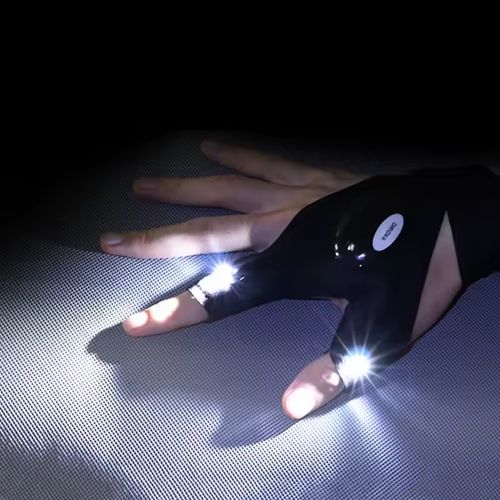 LED Flashlight Gloves, Gifts for Men Him Boyfriend Husband, Cool Gadget Finger Lights Waterproof for Camping Fishing Repairing, Fathers Day Christmas Birthday Gift
