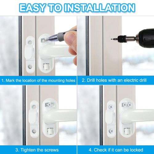 PATIKIL Aluminum Alloy Window HandleBlack (Right Hand)