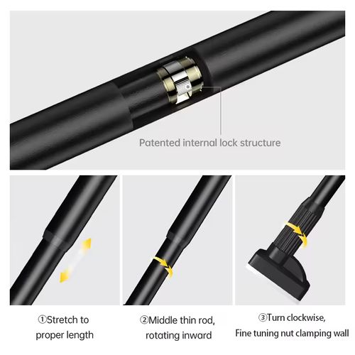 New Small Adjustable Hanging Clothes Drying Rod Closet Telescoping Clothing Rods Towel Bars Metal Telescopic Rod for Home