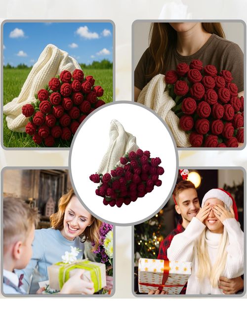 DIY Flower Bouquet Blanket, Rose Blanket Crochet Kit, DIY Crochet Flower Blanket