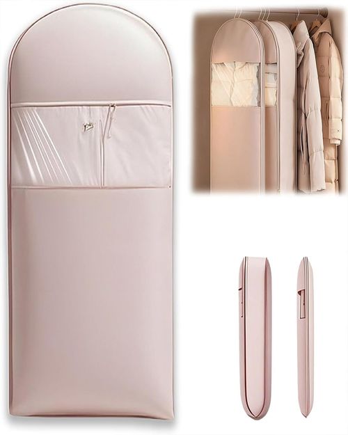2025 Space Saving Hanging Garment Bag with Self Compression Zipper