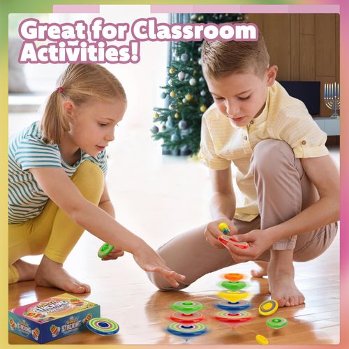 IPIDIPI TOYS Spineez Stacking Spinning Tops for Kids