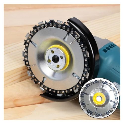 🔥Last Day 49% OFF 4 Inch 22 Tooth Angle Grinder Dedicated Chain Disc Woodwork Carving Chain Saw Disc Angle Grinding Disc Slotting Saw Blade Tool