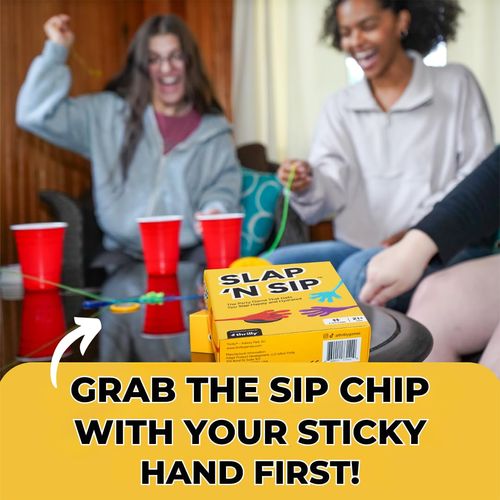 Hilarious Drinking Game with Sticky Hands