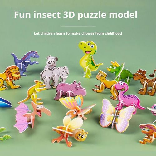 3D Animal Puzzle Set for Kids