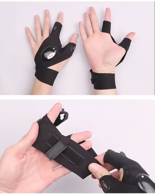 LED Flashlight Gloves, Gifts for Men Him Boyfriend Husband, Cool Gadget Finger Lights Waterproof for Camping Fishing Repairing, Fathers Day Christmas Birthday Gift