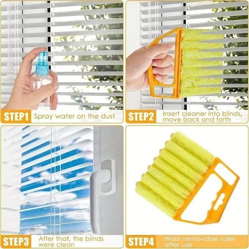 🏆Flash Sale⚡All-Purpose Washable Cleaning Brush – Blinds, AC Vents & Window Tracks