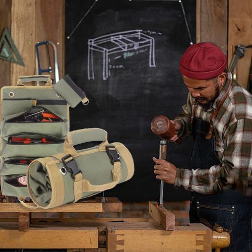 Generic Roll Up Tool Bag Organizer, Multi Tool Wrench Roll Tool Storage Bag