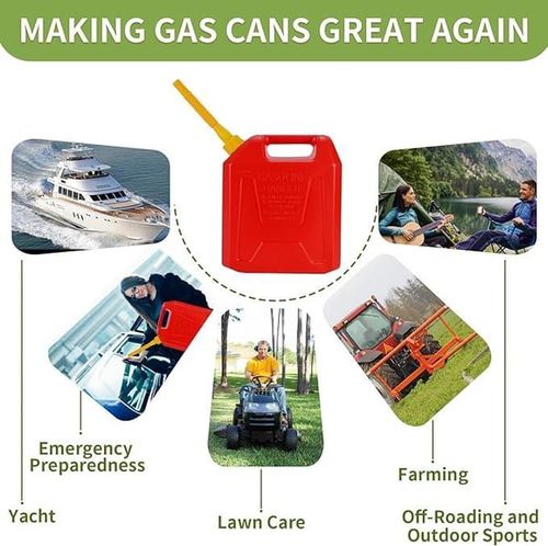 Upgraded Replacement Gas Can Spout with Flexible Nozzle, Fit for Most 1 2 5 10 Gal Can