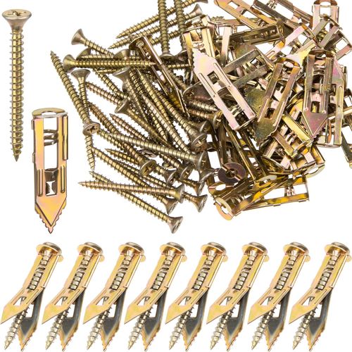 80 Pcs Self Drilling Drywall Anchors with Screws Kit