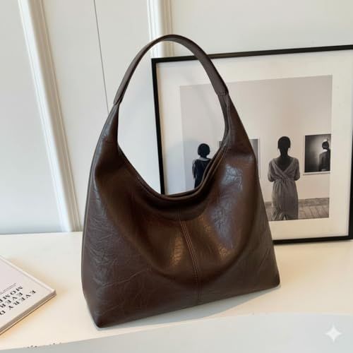 Women's Large Handbags Hobo Bag | Soft Faux Leather Slouchy Shoulder Bag & Daily Use Tote Purse For Office, Collage