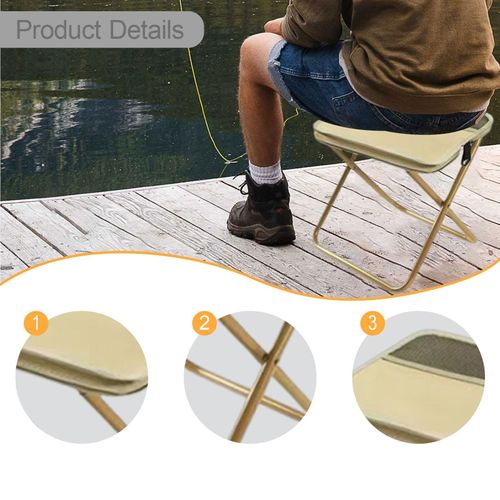 Camping Foldable Stool Easy to Carry Premium Multifunctional Portable Bag Stool Oxford Cloth for Fishing Travel Garden Hiking