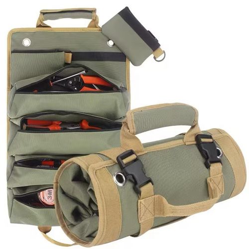 Generic Roll Up Tool Bag Organizer, Multi Tool Wrench Roll Tool Storage Bag