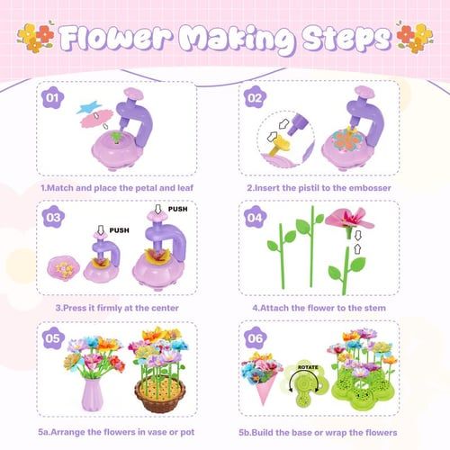 🔥Fabric Flower Bouquet Craft Kit – DIY Arts & Crafts for Kids Ages 4-16, Creative Toy Gift