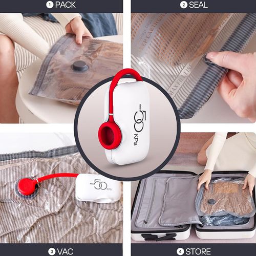 🚀 6-Pack Vacuum Storage Bags +hand Pump – The Ultimate Space Saving Tip! 🚀