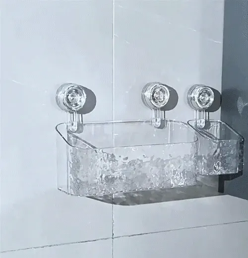 ✨Light Luxury Style Glacier Pattern Suction Cup Shelf