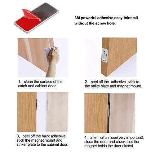 6PCS Cabinet Magnetic Catch without Punching, Durable for Daily Heavy Use