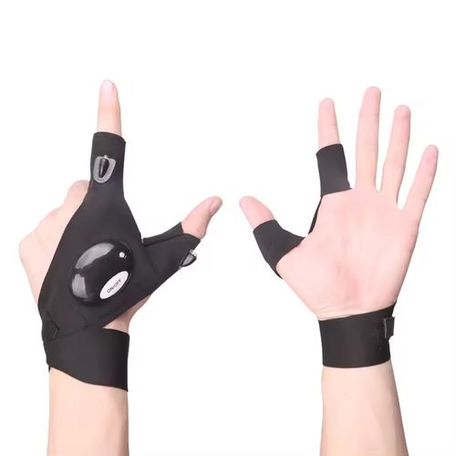 LED Flashlight Gloves, Gifts for Men Him Boyfriend Husband, Cool Gadget Finger Lights Waterproof for Camping Fishing Repairing, Fathers Day Christmas Birthday Gift