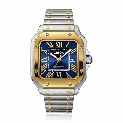 ORSGA Watch for Man, Premium Watches for Men | Stylish Men's Wrist Watches Branded with Dual Tone Stainless Steel Strap | Classic Analog Waterproof & Quartz Mechanical Watch for Man
