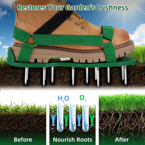 Ohuhu Lawn Aerator Shoes with Hook & Loop Straps
