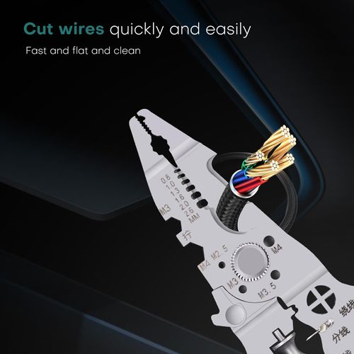 Multitool Cable Wire Stripper Cutters Crimper Pliers 18 In 1 Foldable Multifunctional Electrician Tool