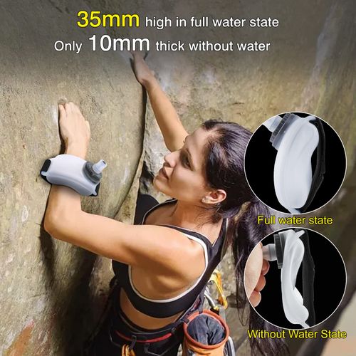 Wrist Sports Water Bottle with Adjustable Hand Strap 7 oz200 ml Soft Silicone BPA-Free for Hydration Morning Jogging Running Climbing Hands-Free Exercise