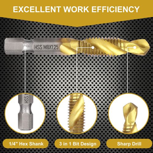 🔥Last Day 49% OFF Drill Tap Set, Valkynos 6 Packs