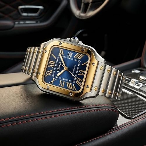 ORSGA Watch for Man, Premium Watches for Men | Stylish Men's Wrist Watches Branded with Dual Tone Stainless Steel Strap | Classic Analog Waterproof & Quartz Mechanical Watch for Man
