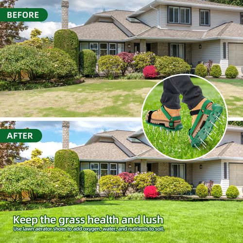 Ohuhu Lawn Aerator Shoes with Hook & Loop Straps